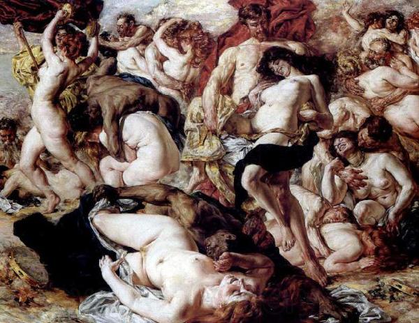 Auguste Leveque Bacchanalia Germany oil painting art